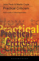 Book cover of: Practical Criticism. By: John Peck - undifferentiated