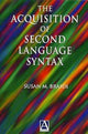 Book cover of: Acquisition of Second Language Syntax
