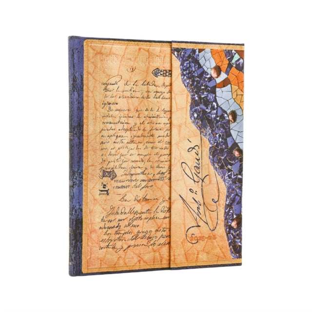 Book cover of: 2026 Gaudi, The Manuscript of Reus (Embellished Manuscripts Collection) Ultra 18-month Vertical Hardcover Flexi Dayplanner 2025-2026 (Wrap Closure). By: Paperblanks