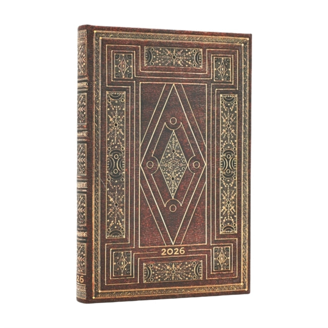 Book cover of: 2026 First Folio (Shakespeare’s Library) Mini 12-month Horizontal Hardcover Flexi Dayplanner 2026 (Elastic Band Closure). By: Paperblanks