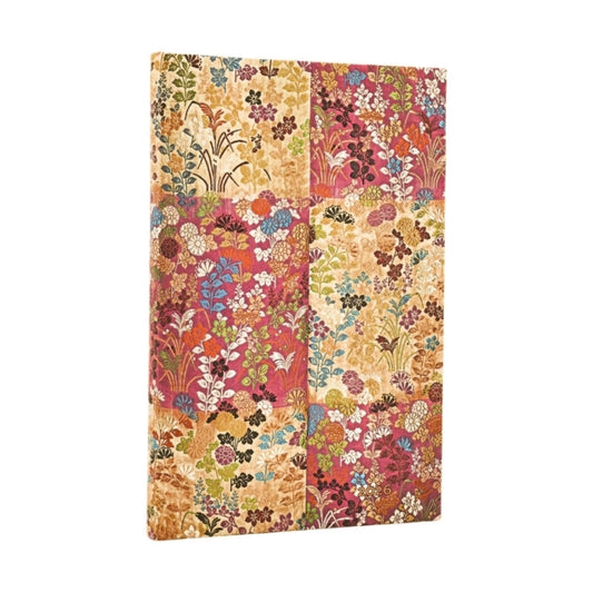 Book cover of: 2026 Kara-ori Pink (Japanese Kimono) Maxi 12-month Vertical Hardcover Flexi Dayplanner 2026 (Elastic Band Closure)