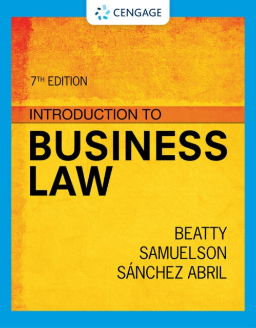 Book cover of: Introduction to Business Law. By: Jeffrey F. Beatty