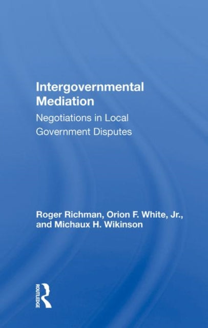 Book cover of: Intergovernmental Mediation. By: Roger Richman