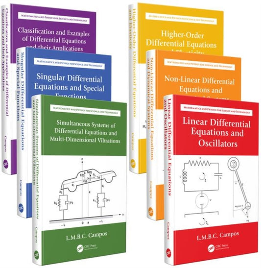Book cover of: Ordinary Differential Equations with Applications to Trajectories and Vibrations, Six-Volume Set. By: Luis Manuel Braga da Costa Campos