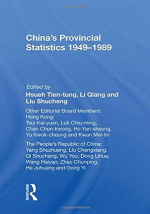China's Provincial Statistics, 1949-1989