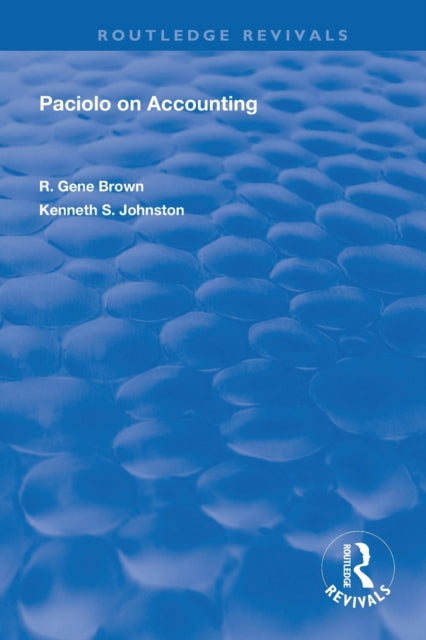 Book cover of: Paciolo on Accounting. By: R. Gene Brown
