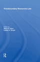 Book cover of: Transboundary Resources Law. By: Albert E. Utton