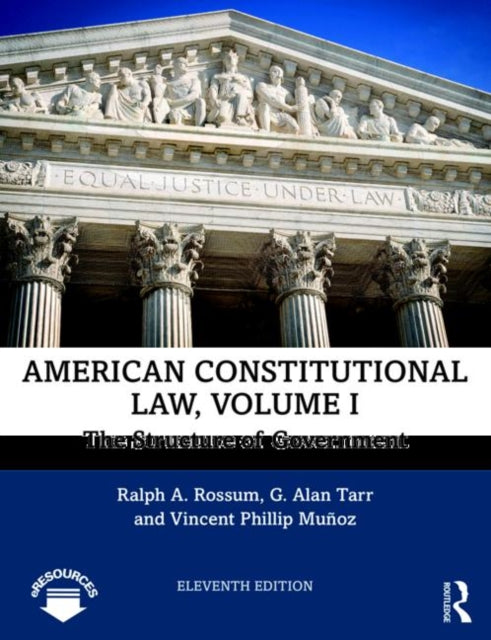 Book cover of: American Constitutional Law, Volume I. By: Ralph A. Rossum
