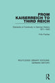 Book cover of: From Kaiserreich to Third Reich. By: Friedrich Fischer