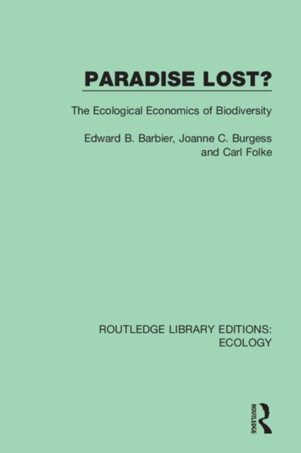 Book cover of: Paradise Lost?. By: Edward Barbier