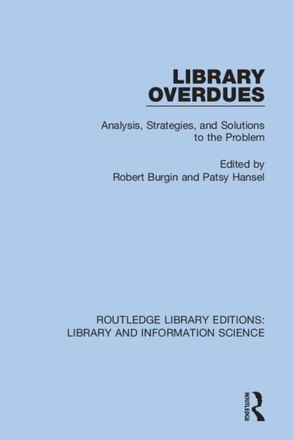 Book cover of: Library Overdues. By: Robert Burgin
