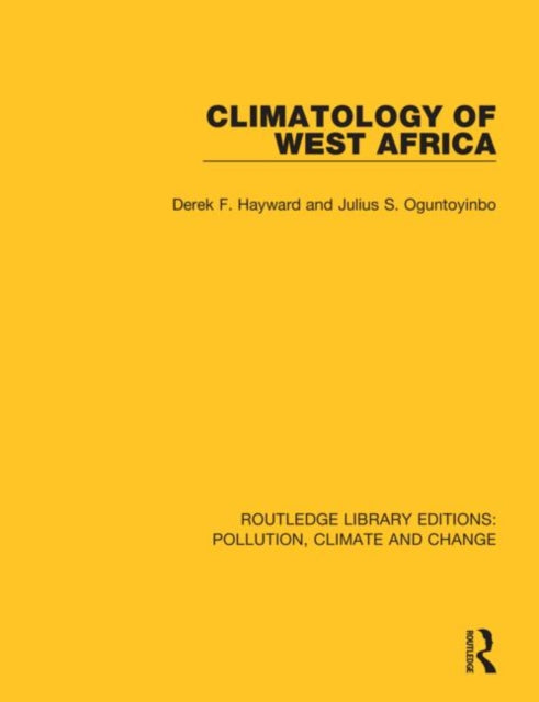 Book cover of: Climatology of West Africa