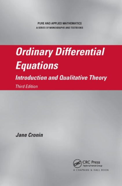 Book cover of: Ordinary Differential Equations. By: Jane Cronin