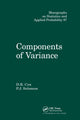 Book cover of: Components of Variance. By: David R. Cox