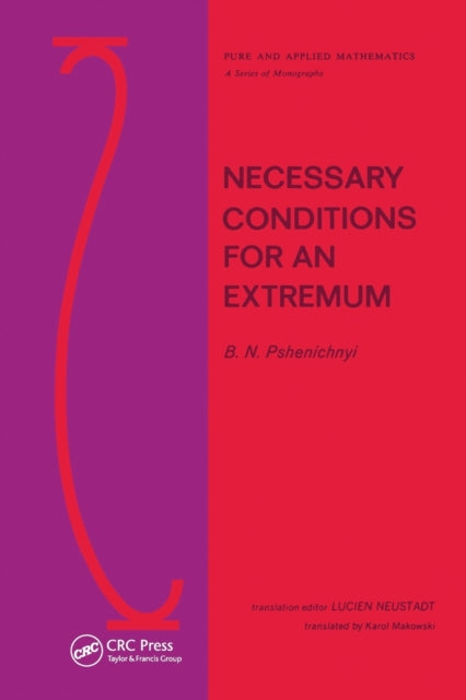 Book cover of: Necessary Conditions for an Extremum
