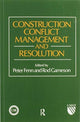 Book cover of: Construction Conflict Management and Resolution