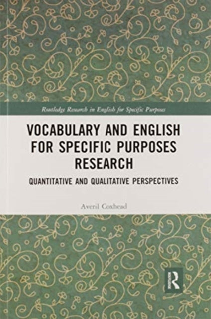 Book cover of: Vocabulary and English for Specific Purposes Research. By: Averil Coxhead