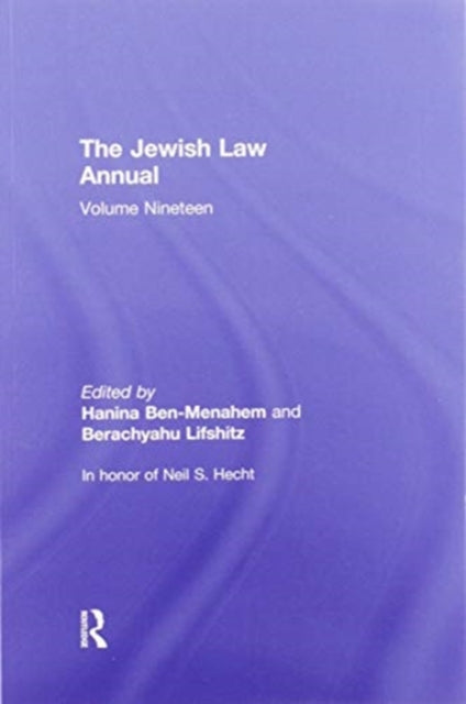 Book cover of: Jewish Law Annual Volume 19