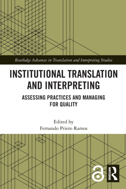 Book cover of: Institutional Translation and Interpreting. By: Fernando Prieto Ramos