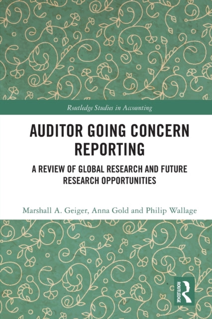 Book cover of: Auditor Going Concern Reporting. By: Marshall A. Geiger