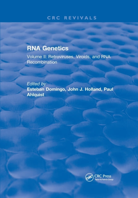 Book cover of: RNA Genetics. By: Esteban Domingo