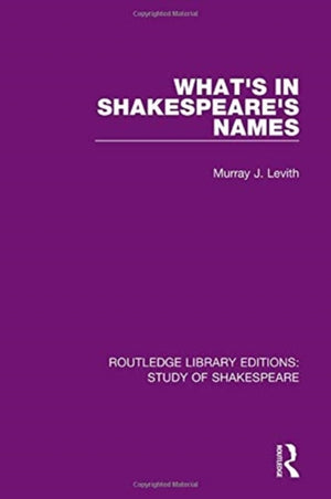 What's in Shakespeare's Names