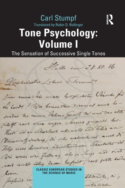 Book cover of: Tone Psychology: Volume I. By: Carl Stumpf