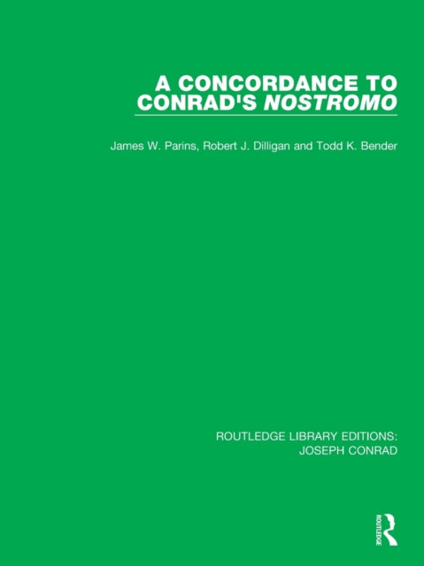 Book cover of: Concordance to Conrad's Nostromo. By: James W. Parins