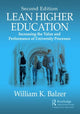 Book cover of: Lean Higher Education. By: William K. Balzer