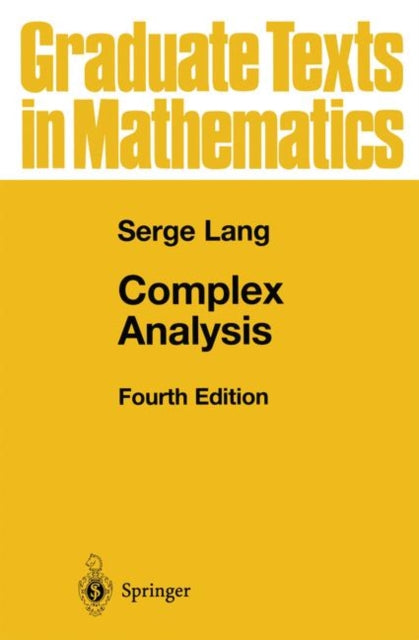Book cover of: Complex Analysis. By: Serge Lang