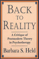 Book cover of: Back to Reality