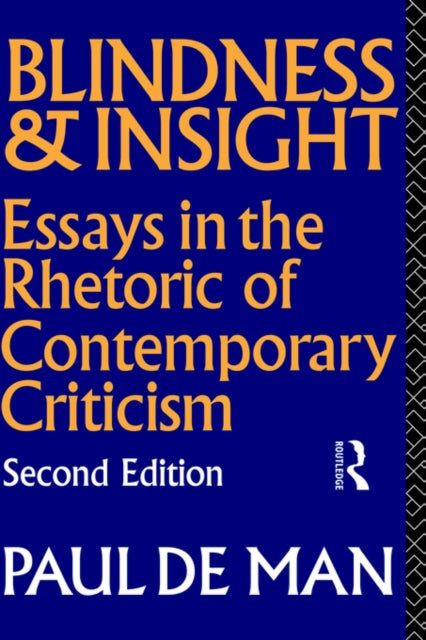 Book cover of: Blindness and Insight