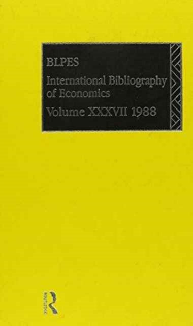 Book cover of: IBSS: Economics: 1988 Volume 37. By: British Library