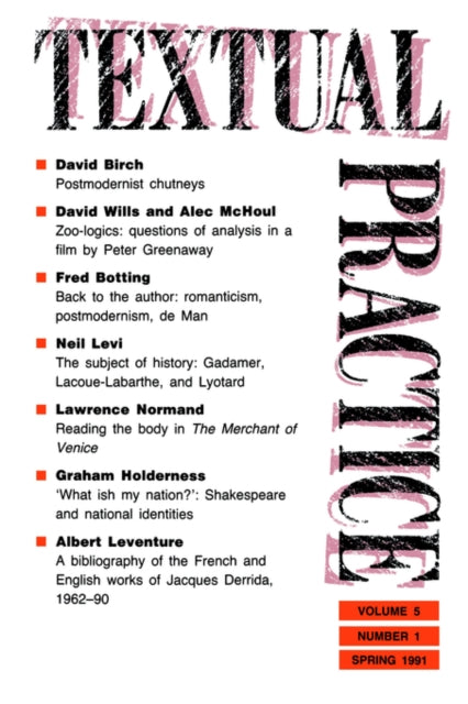 Book cover of: Textual Practice. By: Terence Hawkes