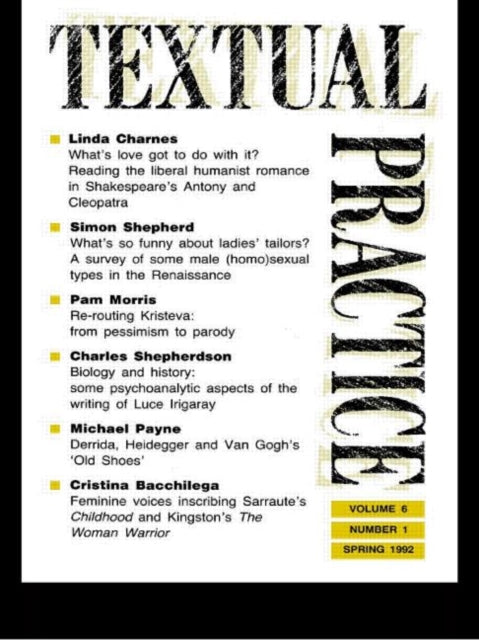 Book cover of: Textual Practice. By: Terence Hawkes