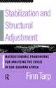 Book cover of: Stabilization and Structural Adjustment. By: Finn Tarp