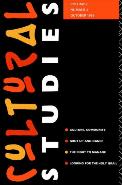 Book cover of: Cultural Studies. By: Journal