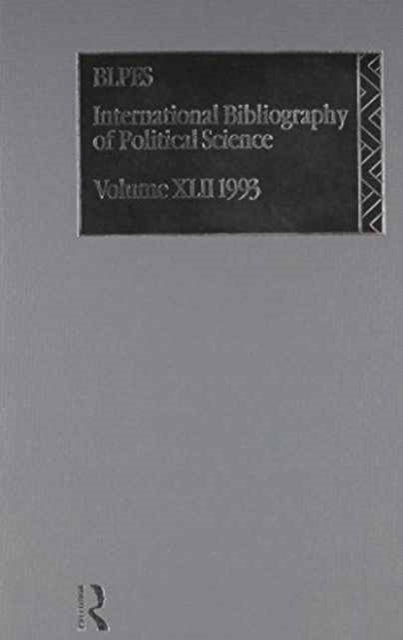 Book cover of: IBSS: Political Science: 1993 Vol 42. By: Brit Lib Pol &