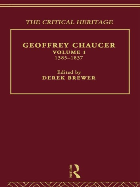 Book cover of: Geoffrey Chaucer. By: Derek Brewer