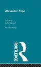 Book cover of: Alexander Pope. By: John Barnard