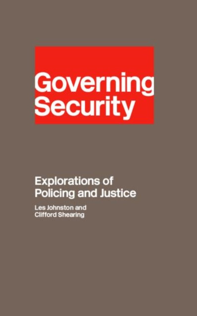 Book cover of: Governing Security