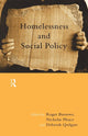 Book cover of: Homelessness and Social Policy