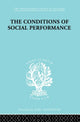 Book cover of: Conditions of Social Performance. By: Cyril Belshaw
