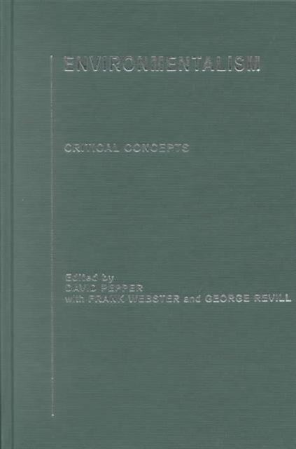 Book cover of: Environmentalism. By: David Pepper