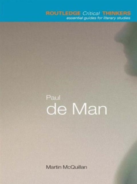 Book cover of: Paul de Man
