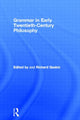 Book cover of: Grammar in Early Twentieth-Century Philosophy