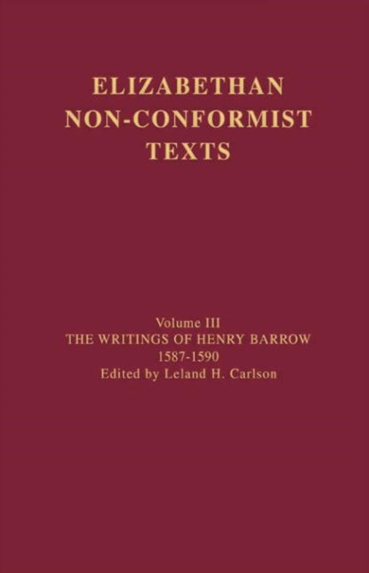 Book cover of: Writings of Henry Barrow, 1587-1590. By: Henry Barrow