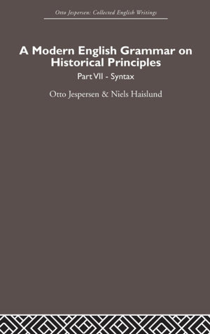 Modern English Grammar on Historical Principles