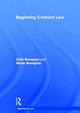 Book cover of: Beginning Contract Law. By: Nicola Monaghan