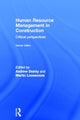 Book cover of: Human Resource Management in Construction. By: Andrew Dainty